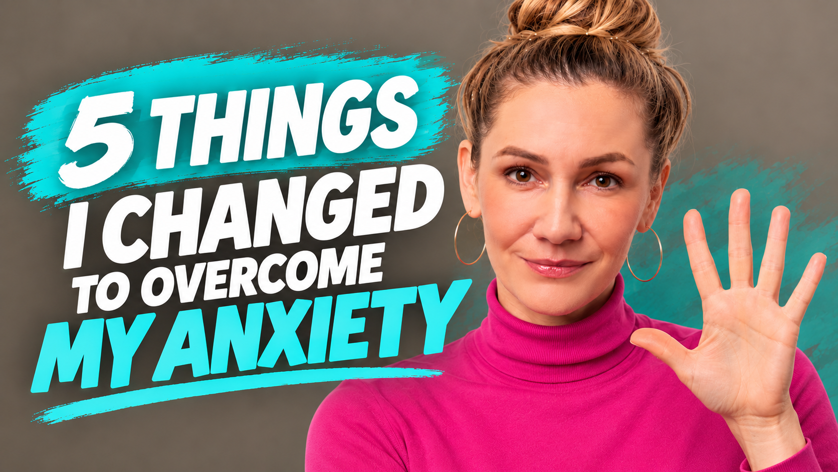 Podcast cover for Me and My Anxiety featuring Christina Hillesheim and the episode 5 Things That Helped Me Overcome Anxiety.